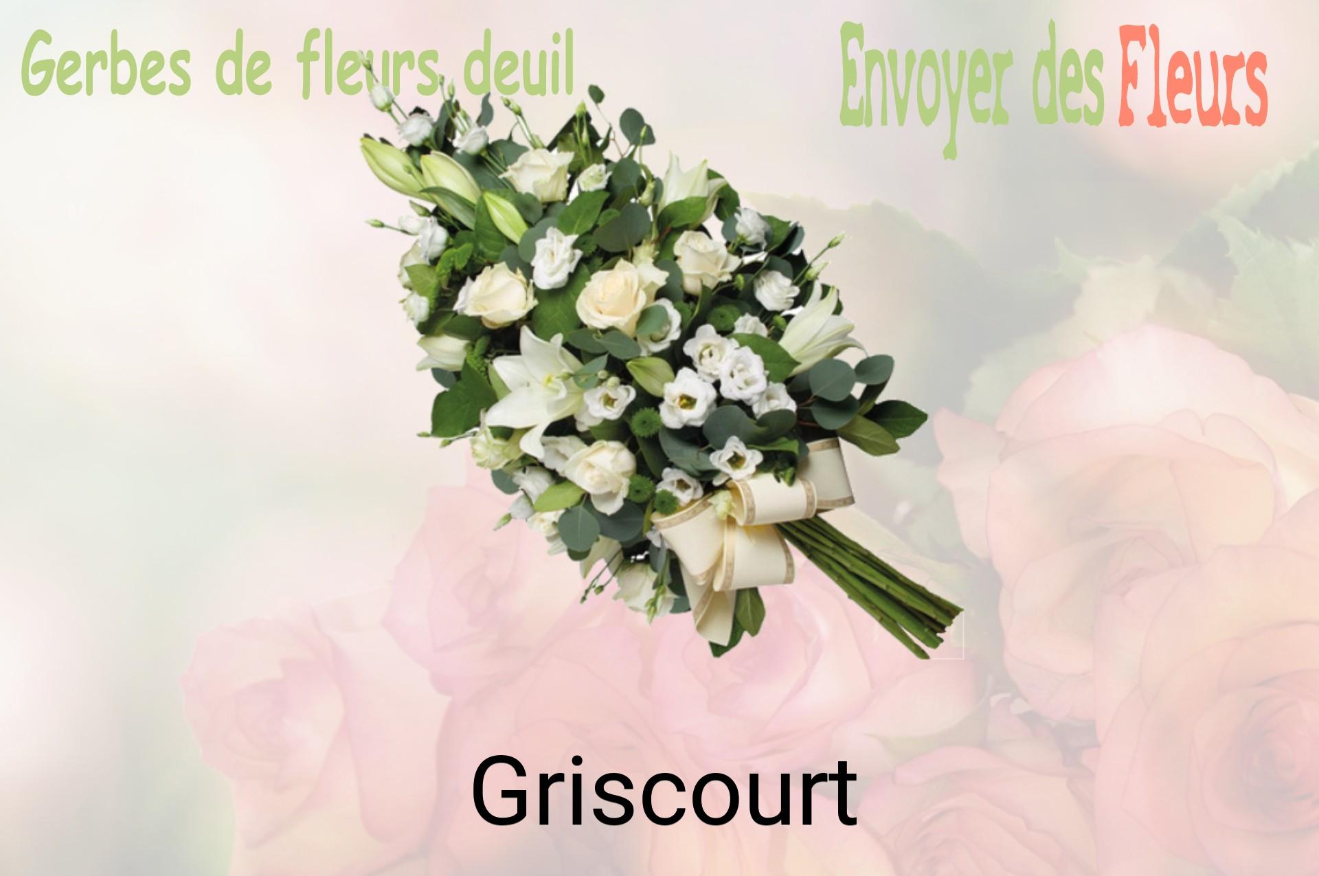 Gerbe de fleurs de deuil livrée à Griscourt